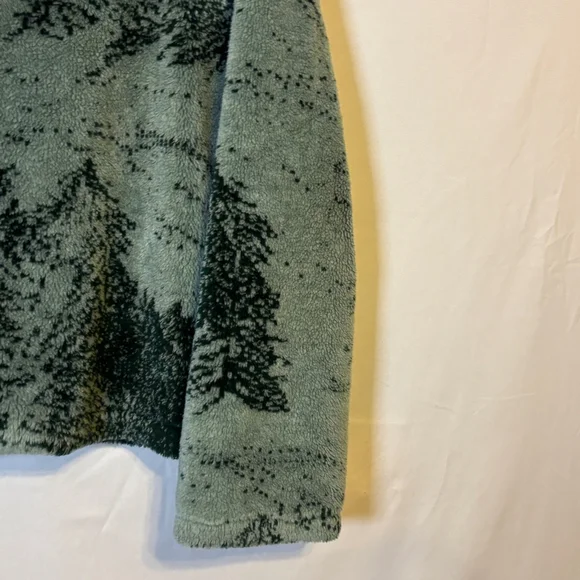 Artisan Sunchein Forest Print Fleece Lodgecore Jacket Made in USA Size Large - Picture 7 of 10